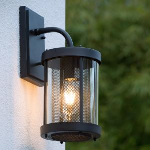 Svart vägglampa modern, Makkum, IP23