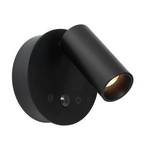 Svart uppladdningsbar vägglampa modern, Toni, 2W, 2700-4000K, med beröringsdimmer