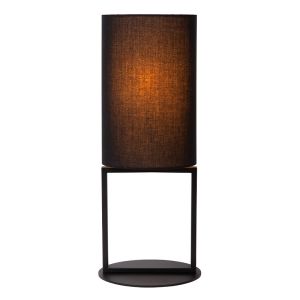 Svart bordslampa rustik, Herman, med brytare