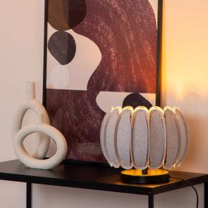 Grå bordslampa modern, Spencer, med brytare