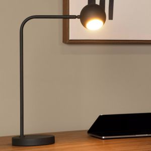 Svart uppladdningsbar bordslampa modern, Comet, 3W, 2700K LED, med beröringsdimmer