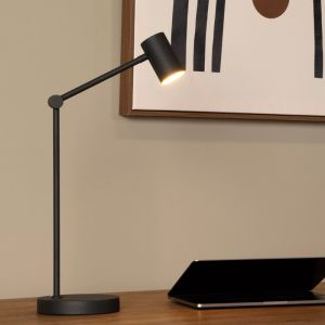 Svart uppladdningsbar bordslampa modern, Tipik, 3W, 2700K LED, med beröringsdimmer