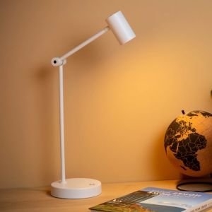 Vit uppladdningsbar bordslampa modern, Tipik, 3W, 2700K LED, med beröringsdimmer