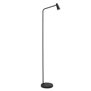 Svart uppladdningsbar golvlampa modern, Stirling, 3W, 2700K LED, med beröringsdimmer