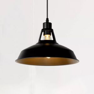 Svart fönsterlampa industri, Brassy