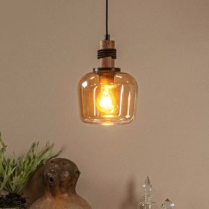 Bärnstensfärgad fönsterlampa retro, Ilona