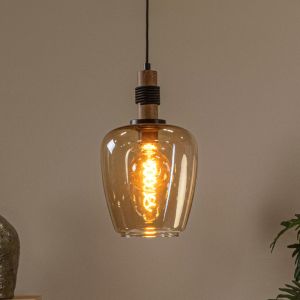 Bärnstensfärgad fönsterlampa retro, Ilona