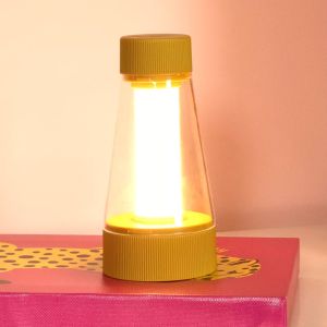 Gul uppladdningsbar utomhusbordslampa modern, Lorali, 1,2W, 2700K LED, IP44, med beröringsdimmer