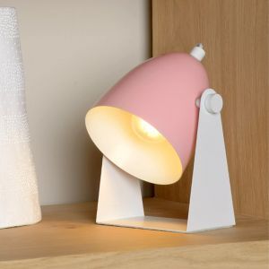 Rosa bordslampa modern, Chago, med brytare