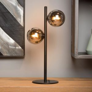 Grön bordslampa retro, Tycho, med brytare