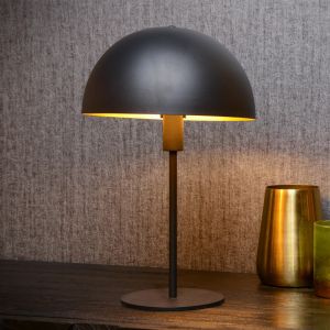 Svart bordslampa modern, Siemon, med brytare