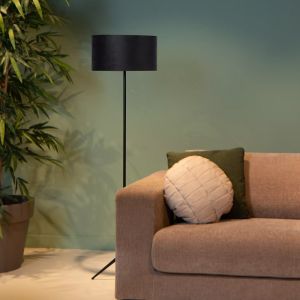 Svart golvlampa modern, Tondo, med brytare