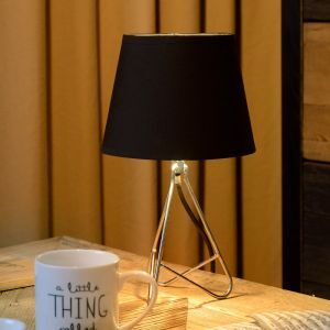 Krom bordslampa modern, Gitta, med brytare