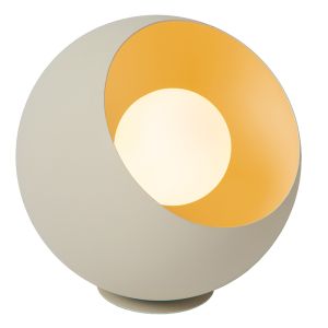 Beige bordslampa modern, Doredos, med brytare