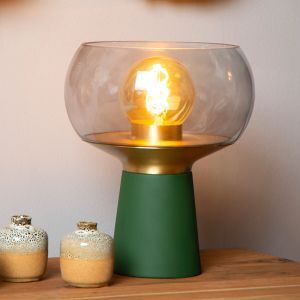 Grön bordslampa retro, Farris, med brytare