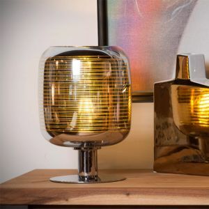 Krom bordslampa modern, Eryn, med brytare