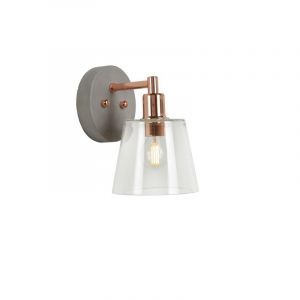 Koppar vägglampa retro, Vitri