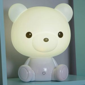 Vit bordslampa barn, Dodo Bear, 3W, 3000K LED