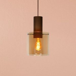 Bärnstensfärgad fönsterlampa vintage, Toledo