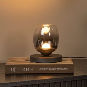 Grå bordslampa modern, Tamino, 6W, 3000K LED, med brytare