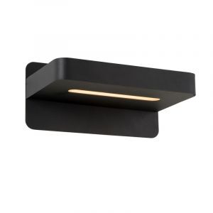 Svart vägglampa modern, Atkin, 5W, 2700K LED, med brytare