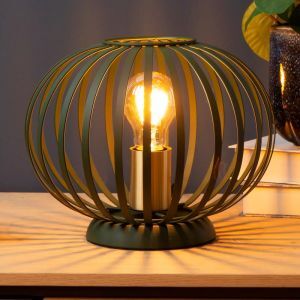 Grön bordslampa modern, Manuela, med brytare