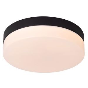 Svart taklampa badrum plast, Biskit, 12W, 2700K LED, IP44