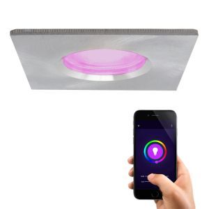 Modern smart infällda spotlight krom, Jule, IP65, 4,5W, RGBW