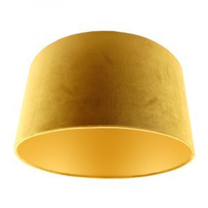 Modern velour lampskärm gul, Milene