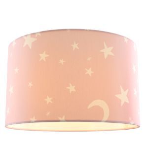 Tyg taklampa barn rosa, Stars