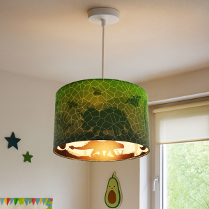 Modern fönsterlampa barn grön, Dino