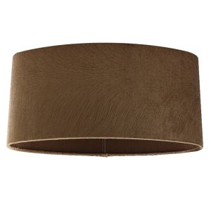 40 cm oval lampskärm sammet brun, Emilius