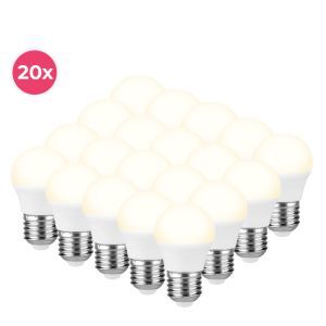 20-pack Horan E27 LED-kullampa varmvit, 4w