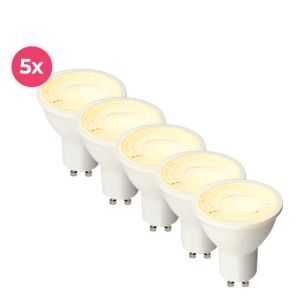 Dimbar vit GU10 LED lampa Antonie, 5w, varmvit