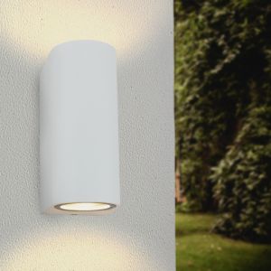 Aluminium utelampa vit, Corina, IP44