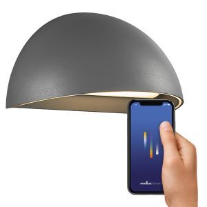 Grå smart utelampa modern, Arcus Smart, 9,5W, 2700K LED, IP54