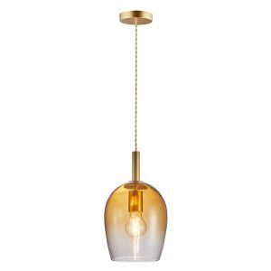 Bärnstensfärgad fönsterlampa design, Uma