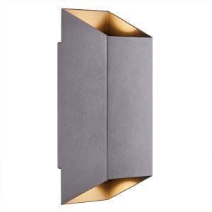 Antracit utelampa modern, Nico, IP54
