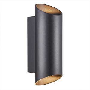 Svart utelampa modern, Nico, IP54