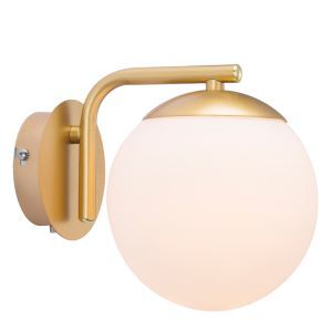 Mässing vägglampa design, Grant, med brytare