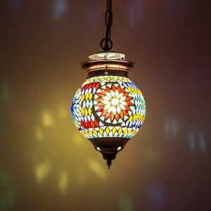 Flerfärgad orientalisk fönsterlampa mosaik, Nisrin
