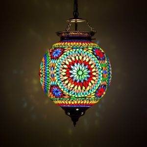Flerfärgad orientalisk fönsterlampa mosaik, Aziza