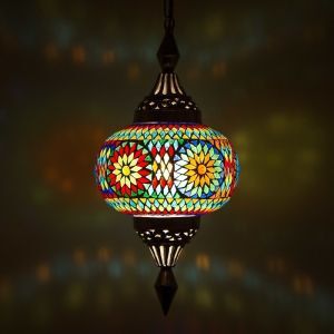 Flerfärgad orientalisk fönsterlampa mosaik, Aicha