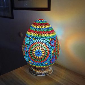 Flerfärgad orientalisk bordslampa mosaik, Lara