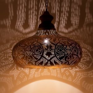 Guld orientalisk fönsterlampa filigran, Zina