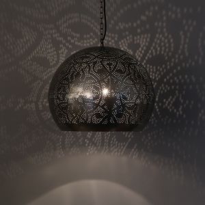 Silver orientalisk fönsterlampa filigran, Kenza