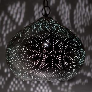 Silver orientalisk fönsterlampa metall, Noah