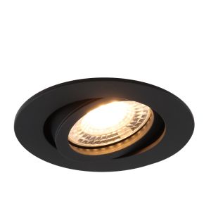 Aluminium infälld spotlight svart, Onno