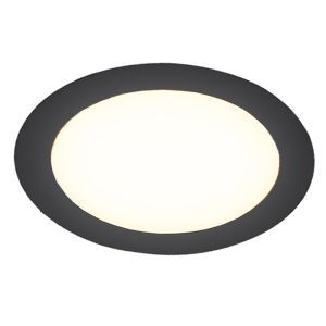 Svart downlight aluminium, Umbriel, 18W, 4000K LED, IP44