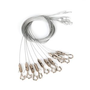 10 upphängningskablar med krok, 2m, för Saturn light line